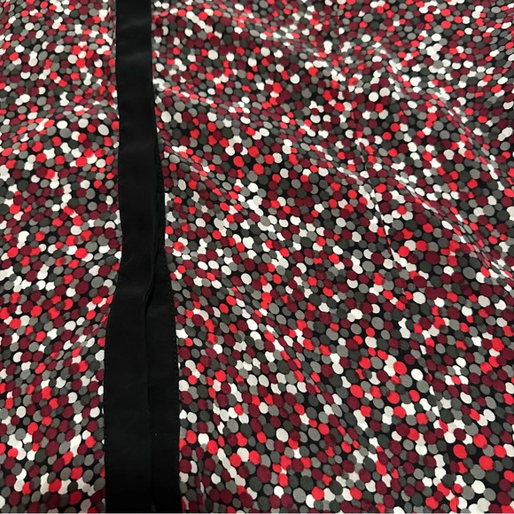 Lafayette 148 100% Silk Dot Print Blouse In Black Red White Gray Sz 2 - Picture 12 of 14